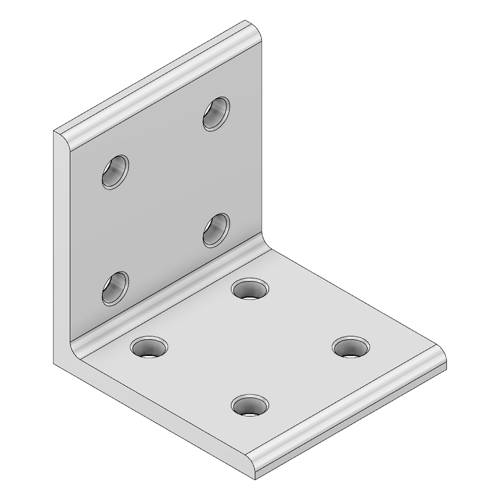 MODULAR SOLUTIONS ANGLE BRACKET 30 SERIES 60MM TALL X 60MM WIDE W/HARDWARE